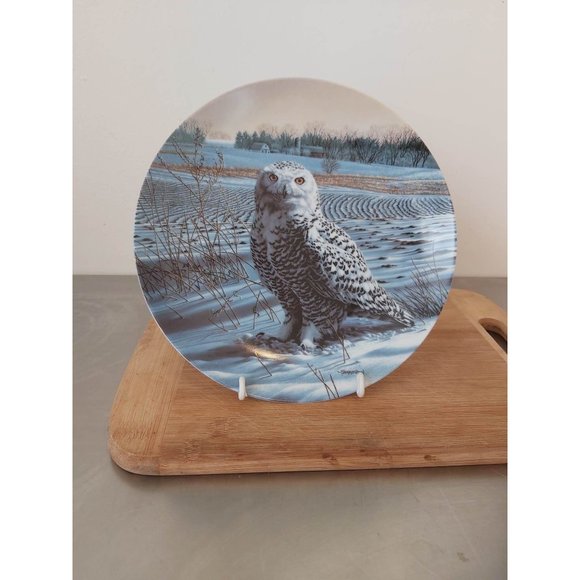 Collectors plate, Edwin M Knowles, China Company, "The Snowy Owl" by Jim Beaudoi - Picture 2 of 4